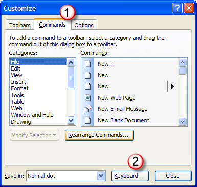 how to change author name in word 2003